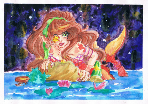 Mermaid watercolor version