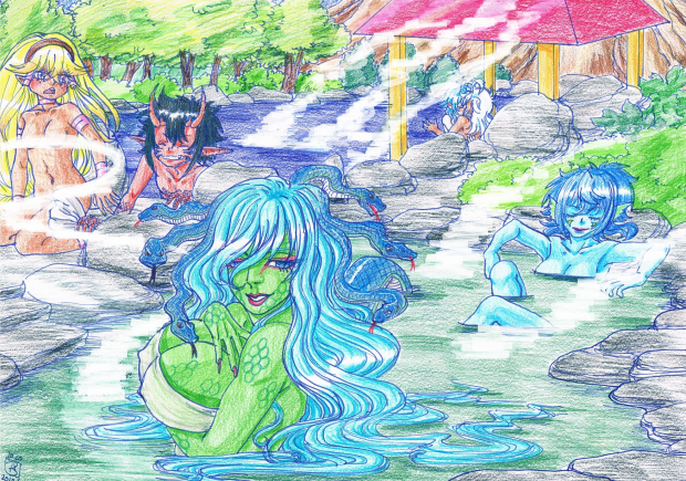 Bathing with Medusa