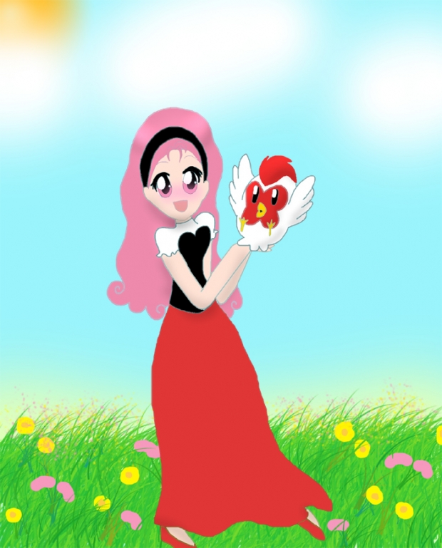 Popuri and her Chicken XD