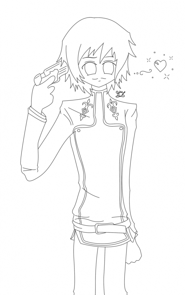 Emo Lelouche LineArt :D