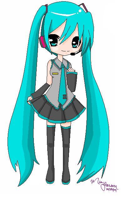 MS Paint Tutorial(Feonalily):Miku Hatsune