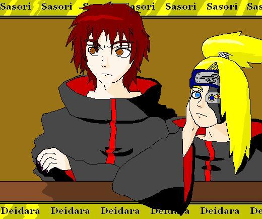Deidara and Sasori ( MS Paint)
