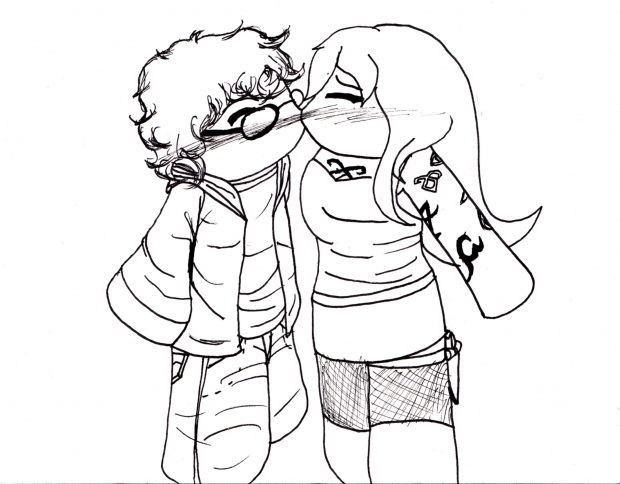 Sizzy kiss-lineart