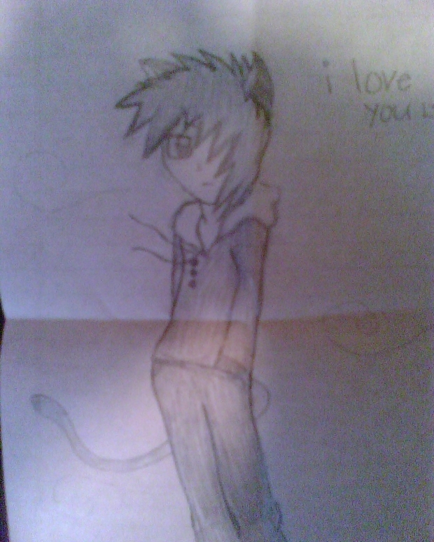 my boyfriend, but a kitty :]