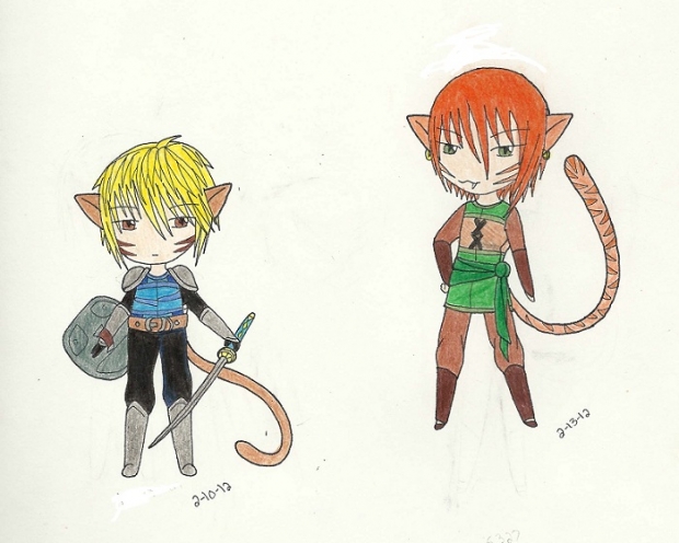 Cat Knight and Fighter