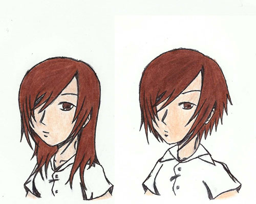 Negami hair-change sketch