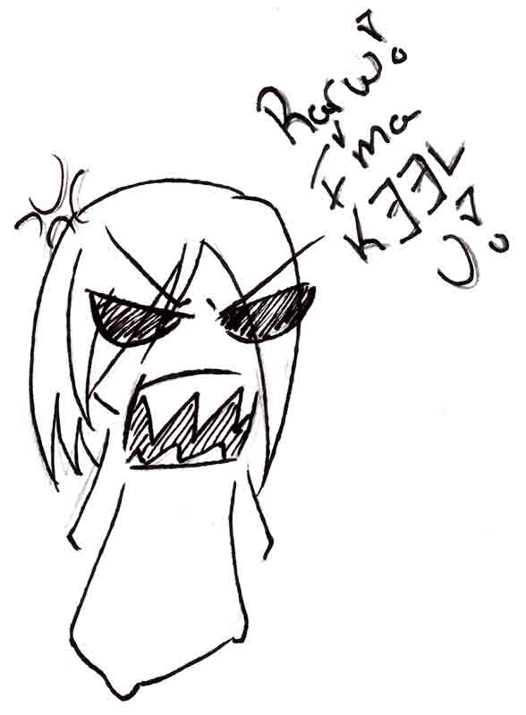 NoteCard Series Pt. 3- Angry Chibi