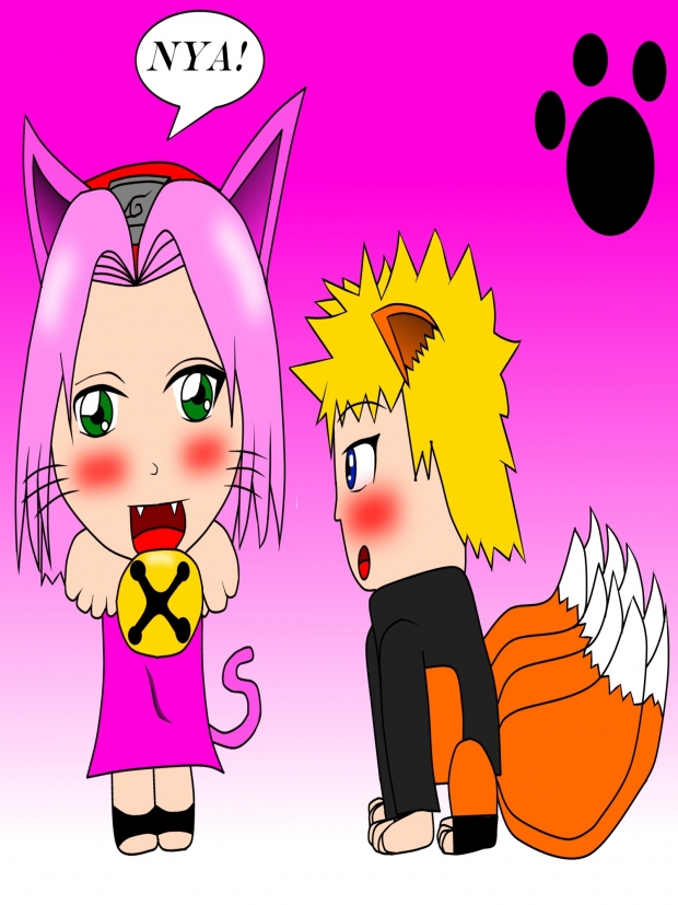 NaruSaku - Chibi Nekos