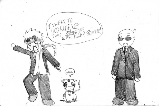 Reno... afraid of cows?