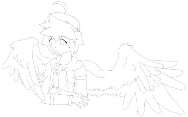 Pit on Microsoft Paint (line art)