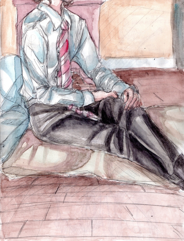 Watercolor Stefan Self Portrait