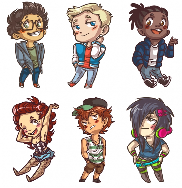 Nerdy and Jock Chibis
