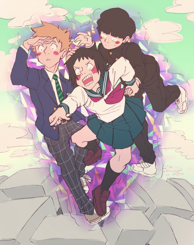 Tome, Mob, and Teru by moonlit dream