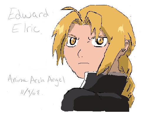Edward Elric- Colored with Paint