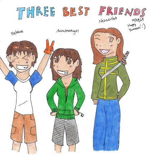 FFO- Three Best Friends Colored