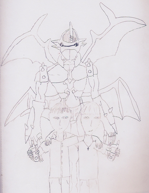 Eric and I with our DNA digimon