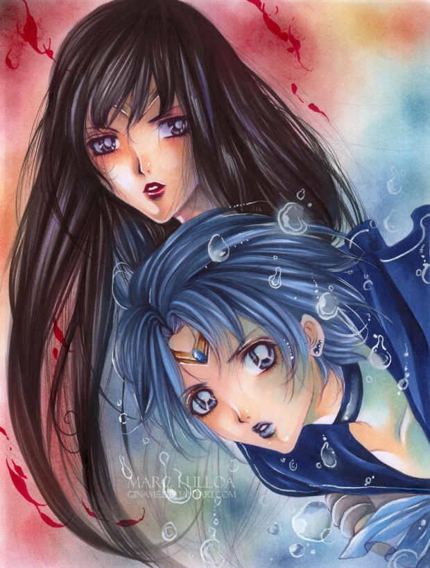 Sailor Mercury + Sailor Mars