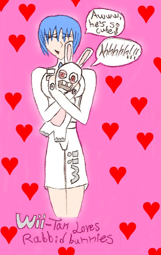 Wii-tan Loves Rabbid Bunnies