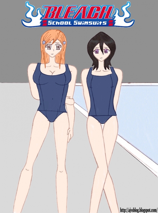 Orihime and Rukia School Swimsuit Edition