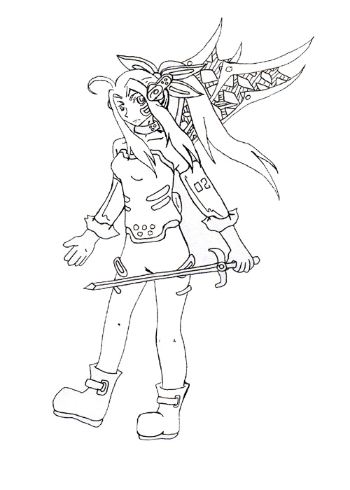 Futuristic Princess (Lineart)