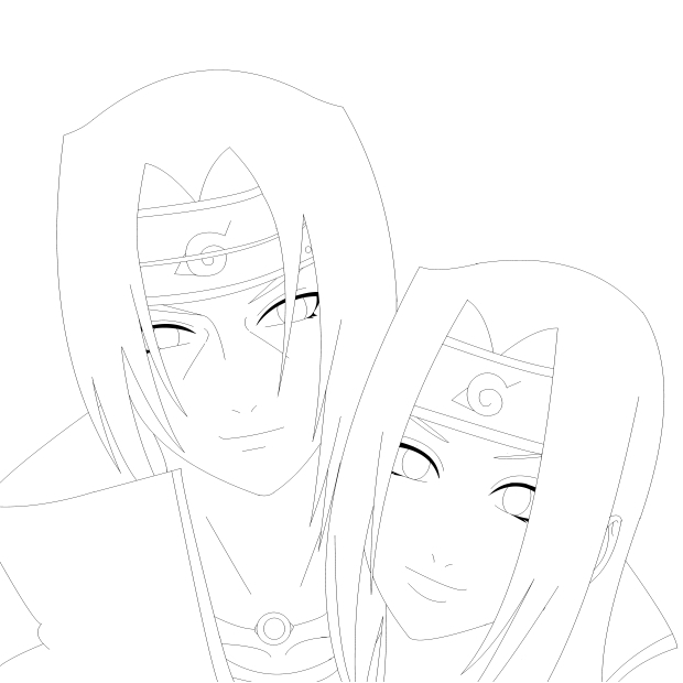 Two of a Kind: lineart