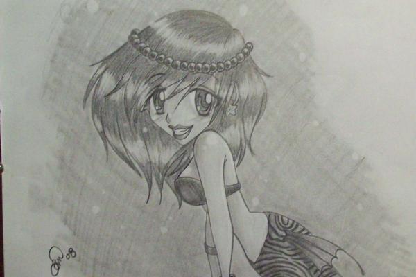 mermaid in pencil
