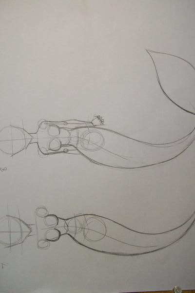 how to draw a basic mermaid part 2