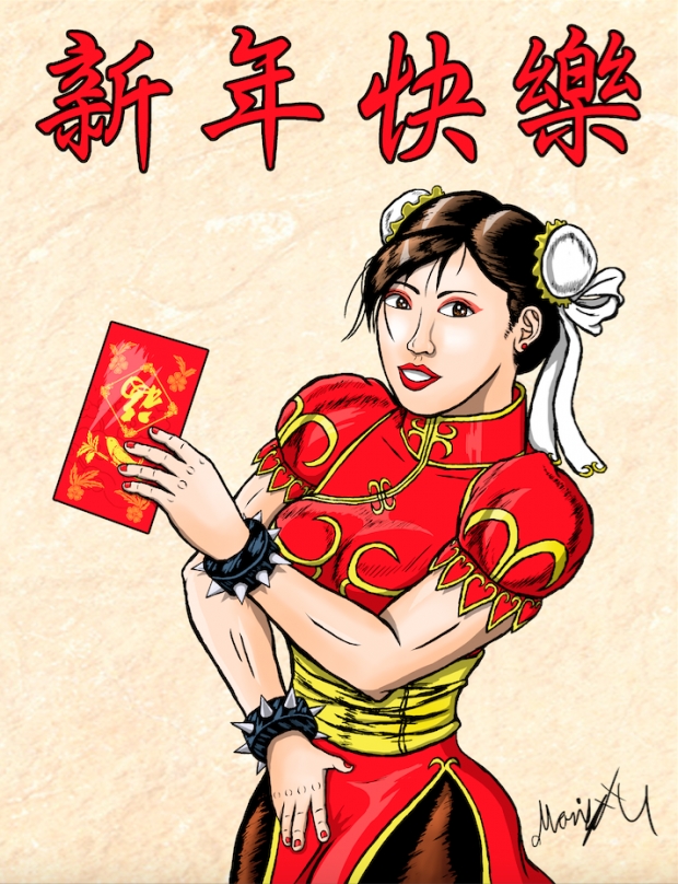 Chun Li Chinese New Year Colored