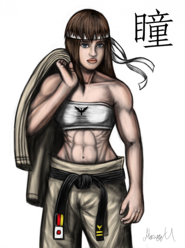 Colored Hitomi from Dead or Alive