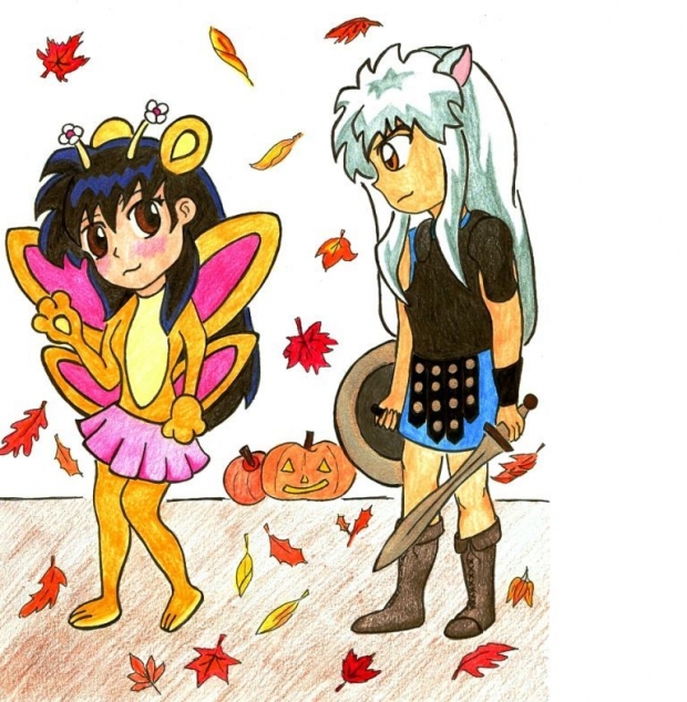 Happy Halloween from Kags and Inu
