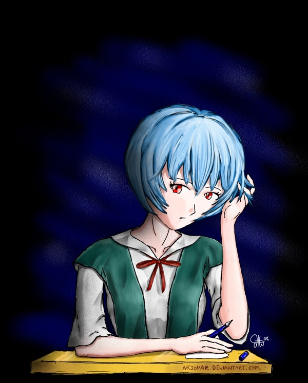 Ayanami Rei - Writing by Moonlight