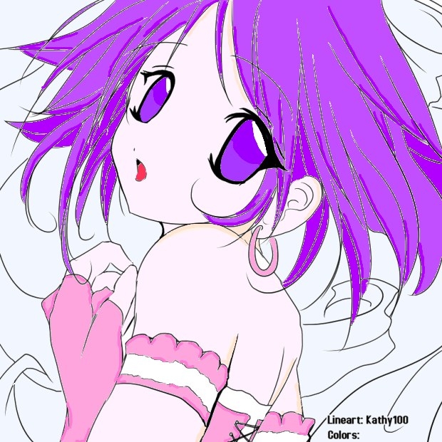 Pretty (NOT MINE coloured lineart)