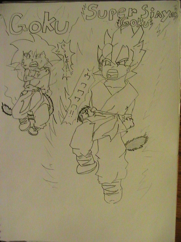Goku goes super saiyan