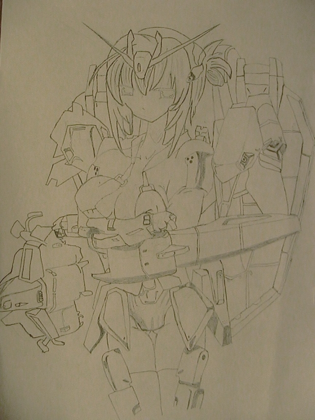 Zeta Gundam Girl (uncolored)