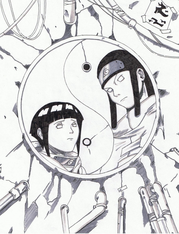 Neji VS Hinata - LineArt