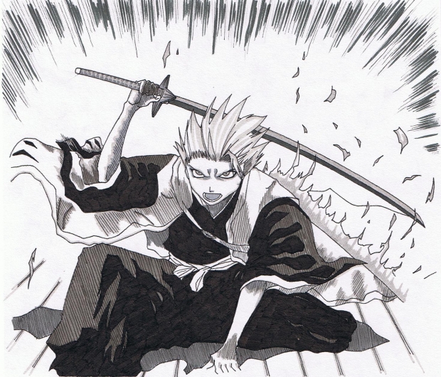 Toshiro Hitsugaya Angry - LineArt