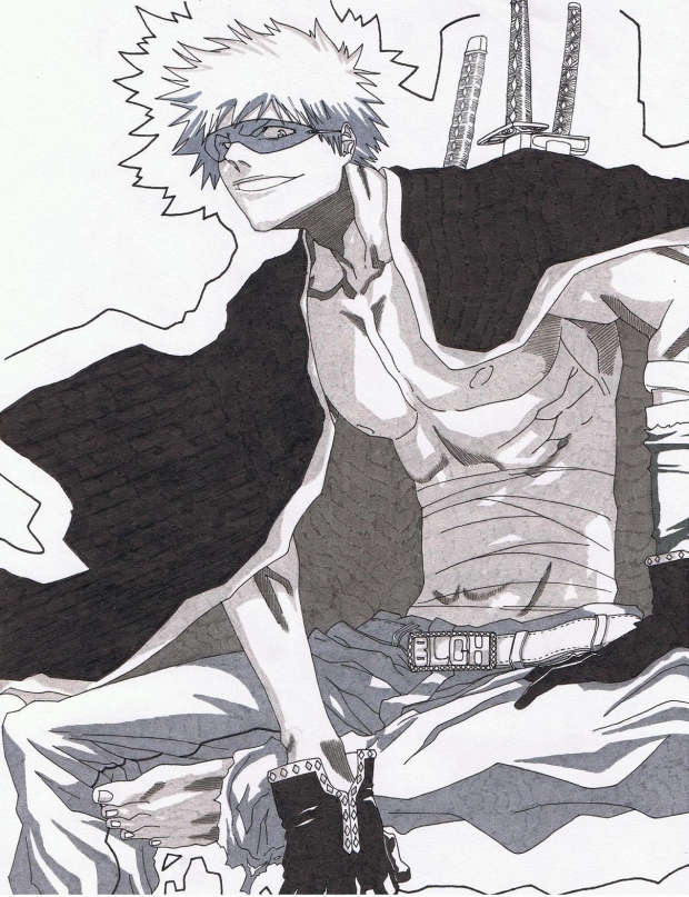 Nice Glasses Ichigo - LineArt