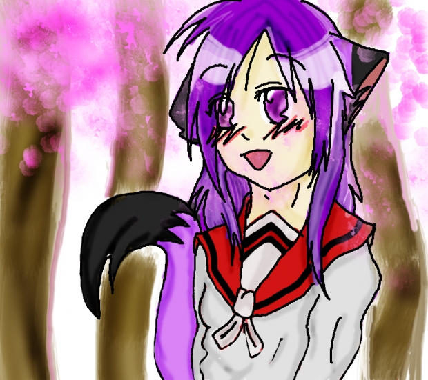 Cherry Blossoms and... cat!