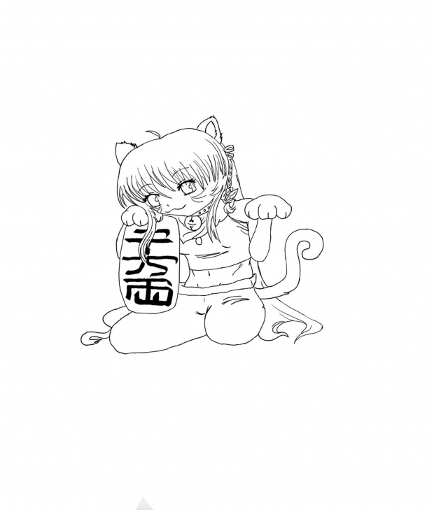 Moneki Cat! (Line Art :3)