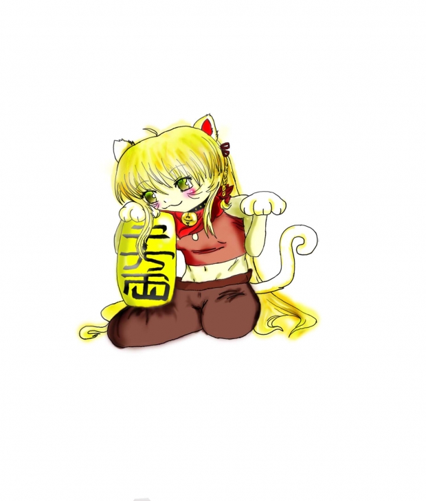 Moneki Cat! (Colored :3)