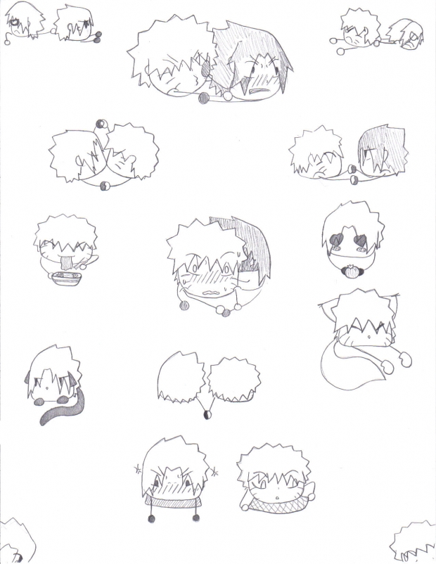 SasuNaru/NaruSasu Chibis