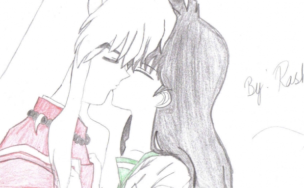 Inuyasha and Kagome"s First Kiss