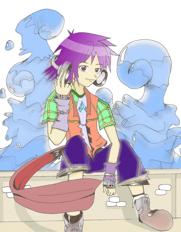 music water guy coloured