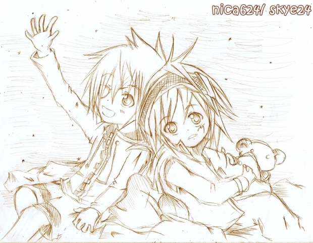 Allen and Lavi Chibi Sketch
