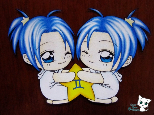 Gemini Paper Child Bookmark