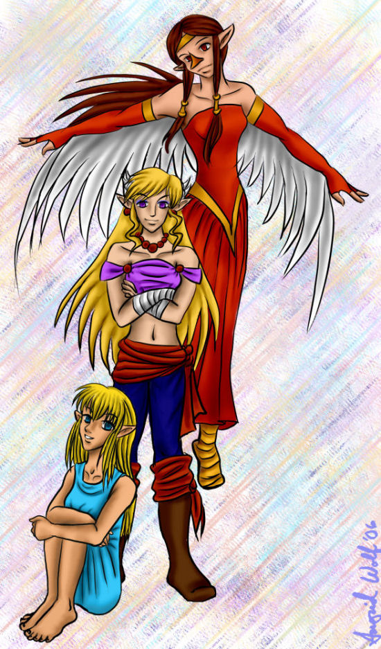 Aryll, Tetra- Zelda, And Medli