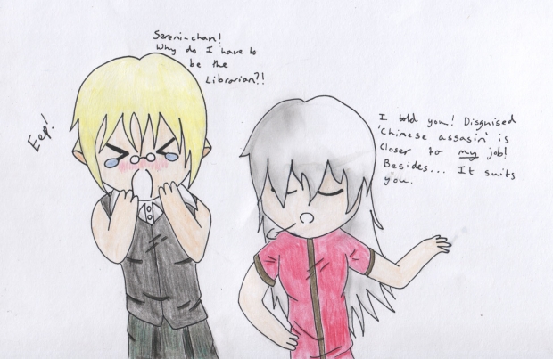 Chidori and Serenity - Cosplaying (kinda)