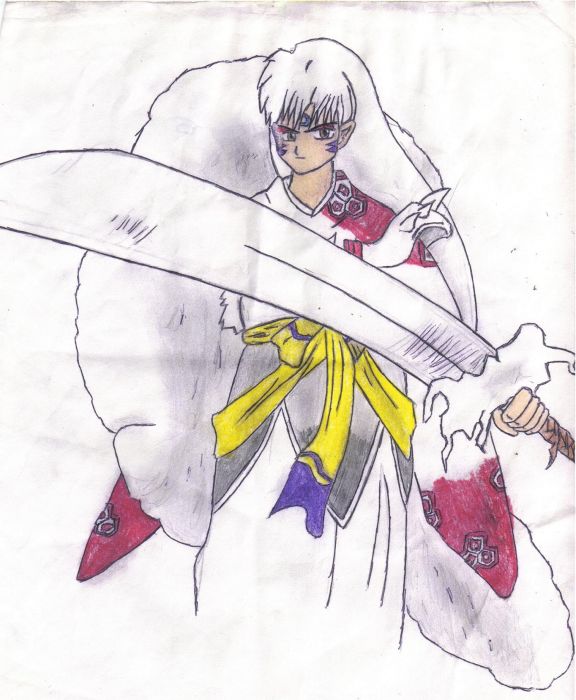 Sesshoumaru Weilds Tetsaiga