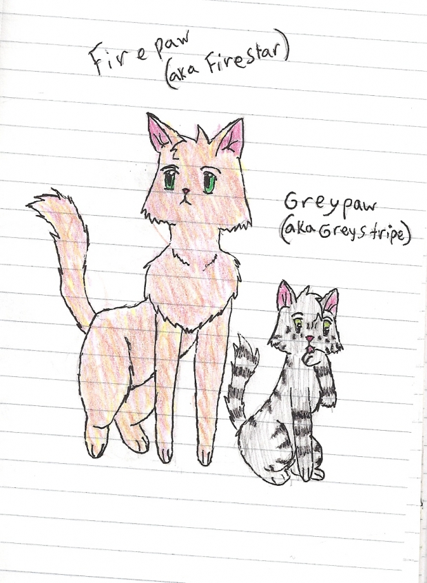 firepaw and greypaw colored