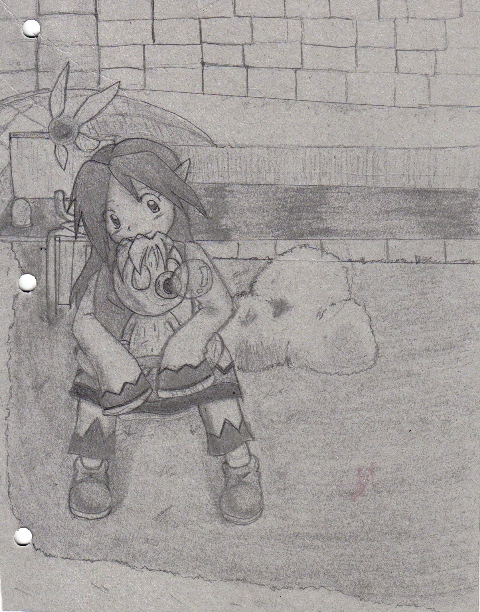 Relaxing by the laundry pool